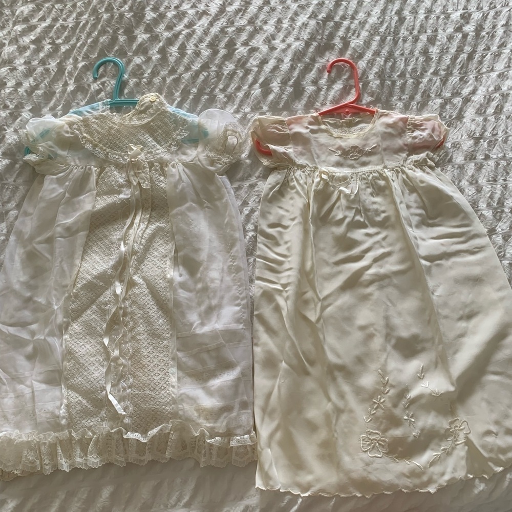 2 vintage 50s early 60s  baptism dresses
